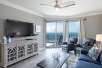Living Room With Views of Beach & Gulf